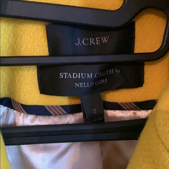 J Crew Majesty Pea Coat Golden Sun Size 2 - Picture 3 of 7